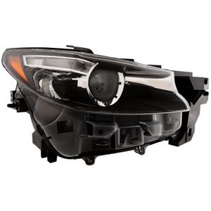 Headlight fits Mazda CX9 2019-2021 CAPA Certified LED Passenger Side Black Housing