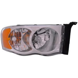 Headlight New Right Passenger CAPA Certified Fits 2002-2005 Dodge Ram 1500/2500/3500 Pickup Late Design. Includes Park/Signal/Marker Lamp