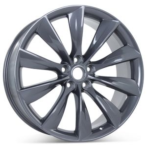 New 21" x 9" Rear Wheel for Tesla Model S 2012 2013 2014 2015 2016 2017 Charcoal Rim 97095