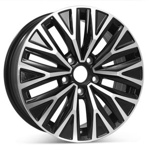  New 16” x 6.5” 10 spoke Alloy Replacement wheel For Volkswagen Jetta 2019 2020 2021 Rim Machined w/Black 70044 