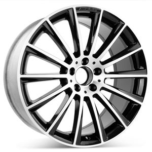 20" x 9.5" Factory OEM Rear Wheel for Mercedes S-Class 2014-2020 Machined w/ Black Rim 85355 