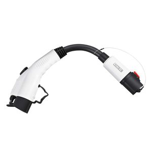 [Only for J1772 EVs] Lectron - Tesla to J1772 Adapter, Max 40 Amp & 250V - Compatible with Tesla High Powered Connector, Destination Charger, and Mobile Connector Only (White)