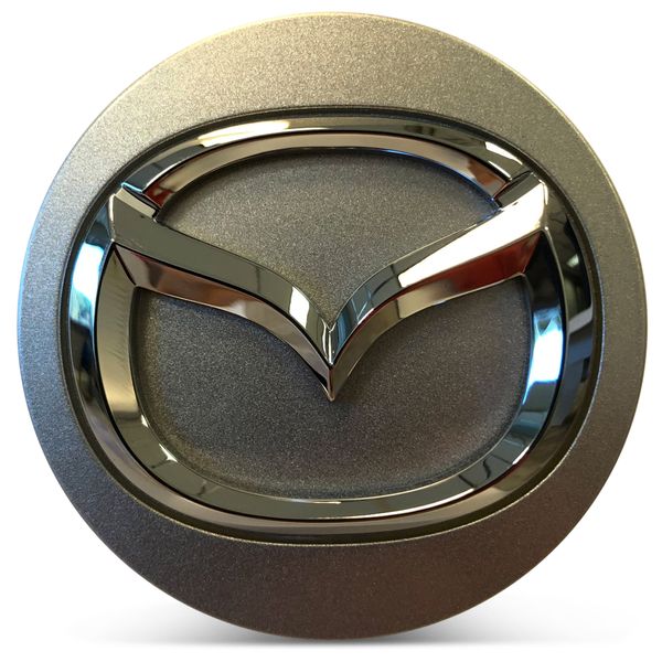 OE Genuine Mazda Center Cap Silver with Chrome Logo CAP8553