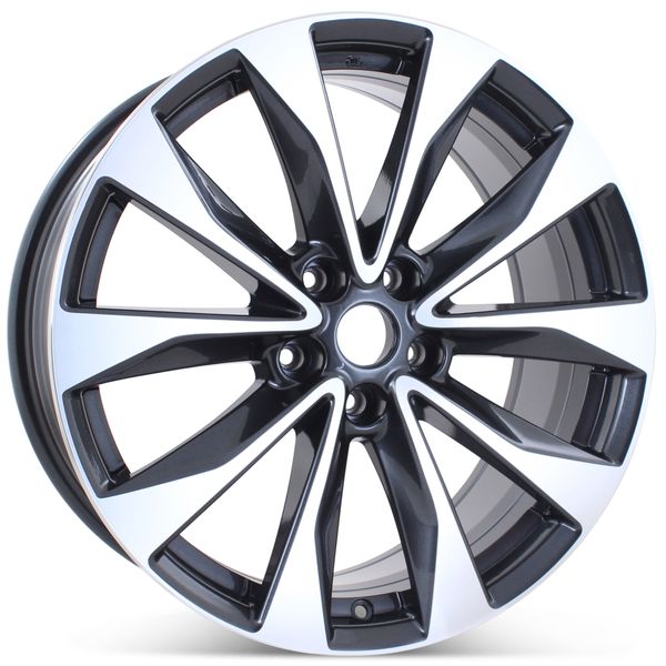 New 19" x 8.5" Alloy Replacement Wheel for Nissan Maxima 2016-2018 Machined w/ Charcoal Rim 62723