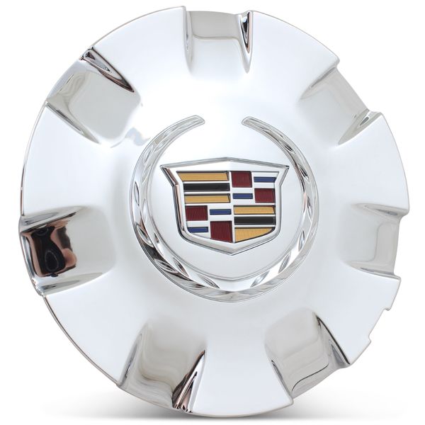 OE Genuine Cadillac Chrome Center Cap w/ Color Crest for Escalade CAP7050