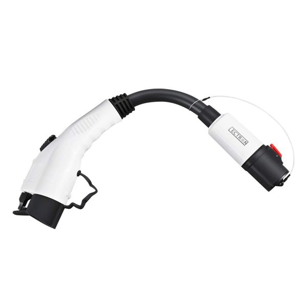 [Only for J1772 EVs] Lectron - Tesla to J1772 Adapter, Max 40 Amp &amp; 250V - Compatible with Tesla High Powered Connector, Destination Charger, and Mobile Connector Only (White)
