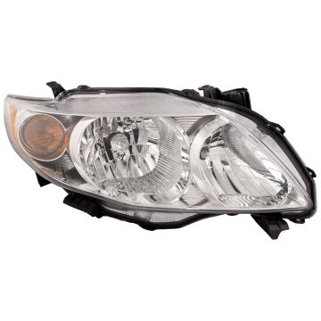 Halogen Headlight Right Passenger CAPA Certified Fits 2009-2010 Toyota Corolla Base/CE/LE/XLE Model USA Built