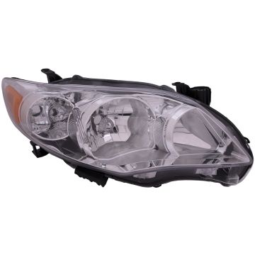 Halogen Headlight Chrome CAPA Certified Right Hand Passenger Side Fits 2011-2013 Toyota Corolla Japan Built