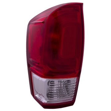 Tail Light Red Bezel Left Driver CAPA Certified Fits 2016-2017 Toyota Tacoma Base/SR/SR+/SR5