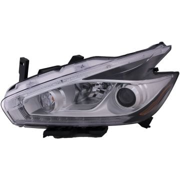 Headlight Halogen Type Left Driver CAPA Certified Fits 2015-2016 Nissan Murano S SV SL Model