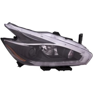 Headlight Black Bezel CAPA Certified Right Passenger Fits 2018 Nissan Murano