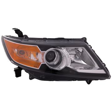 Black Bezel Headlight Halogen Right Passenger CAPA Certified Fits 2014-2017 Honda Odyssey