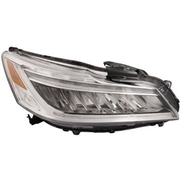 Headlight fits Honda Accord Sedan 2016-2017 CAPA Certified LED Passenger Side Chrome