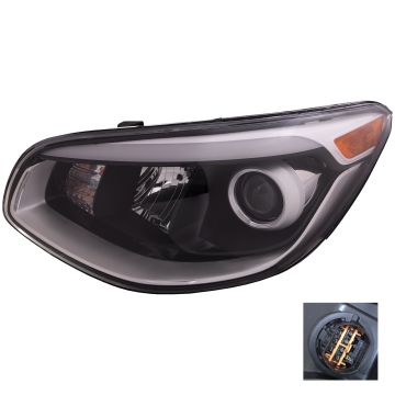 Projector Headlight Halogen Left Driver CAPA Certified Fits 2017-2019 KIA Soul