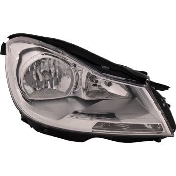 Headlight Halogen Chrome Right Passenger CAPA Fits 2012-2014 Mercedes Benz C-Class W204 Sedan C250 C350/ C63 AMG