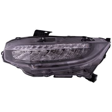 Headlight w/LED DRL High/Low Beam Left Driver Fits 2016-2021 Honda Civic Sedan/Hatchback/Coupe