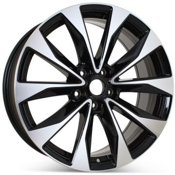 19" Alloy Replacement Wheel for Nissan Maxima 2018 Machined w/ Black Rim 62723 Open Box