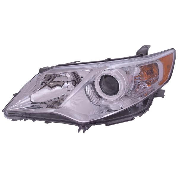 Headlight Halogen Left Driver CAPA Certified Fits 2012-2014 Toyota Camry L LE XLE Models Hybrid