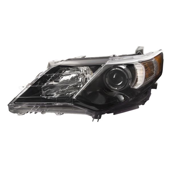 Black Housing Headlight Halogen Left Driver CAPA Certified Fits 2012-2014 Toyota Camry SE/SE Sport