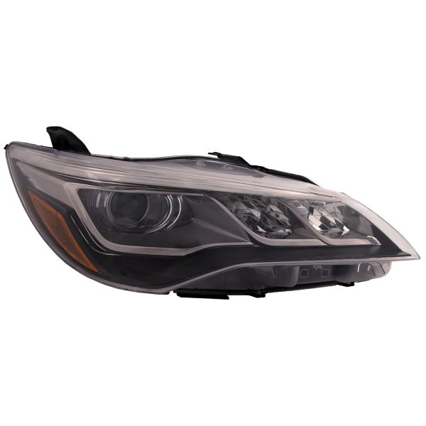 Headlight LED Black CAPA Certified Right Passenger Fits 2015-2017 Toyota Camry XSE