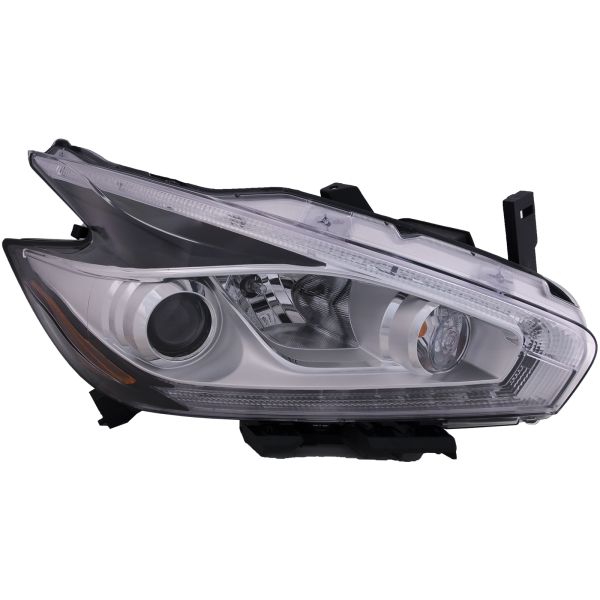 Headlight Halogen Type Right Passenger CAPA Certified Fits 2015-2016 Nissan Murano S SV SL Model