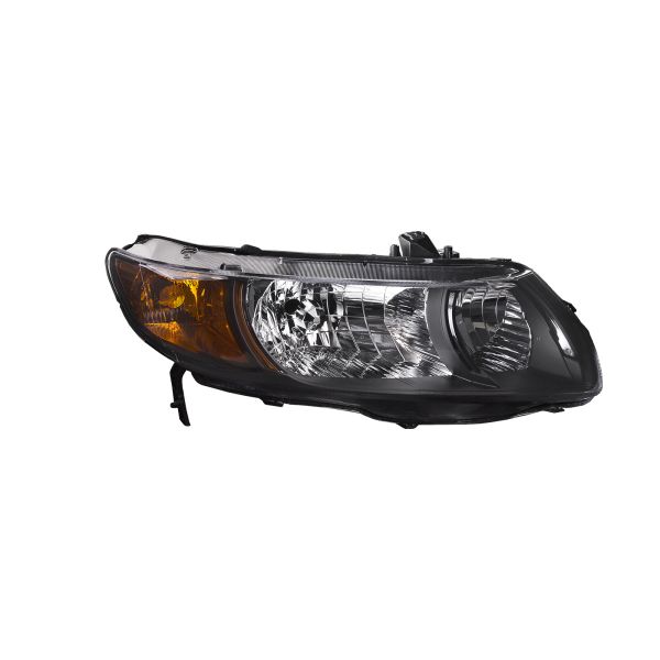 Headlight Right Passenger CAPA Certified Fits 2006-2008 Honda Civic Coupe AT/Manual 5 Sp