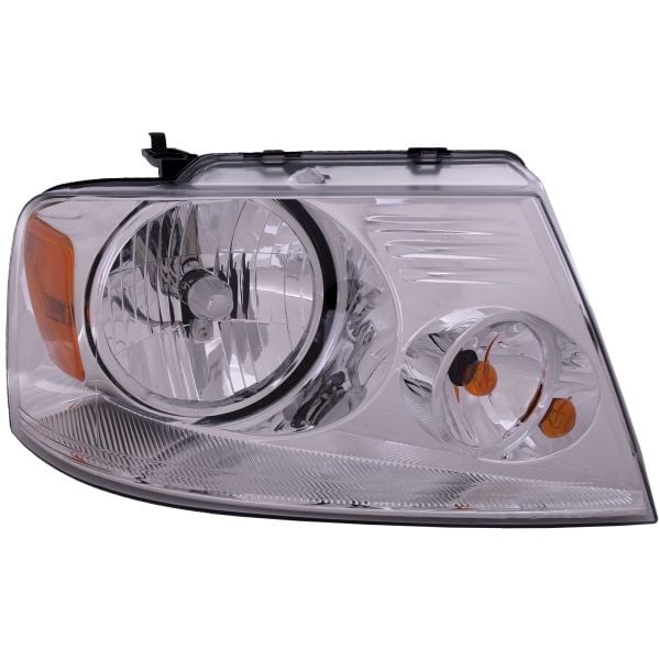 Headlight Halogen Chrome Right Passenger Fits 2006-2008 Ford Ford F-150