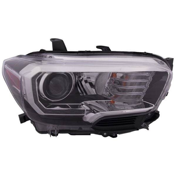 Headlights Halogen w/DRL Black Bezel w/Fog Lamps Right Passenger Fits ...