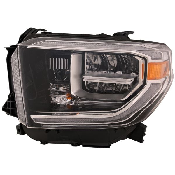 Headlight For 18-21 Toyota Tundra Driver Left Halogen Headlamp With LED DRL