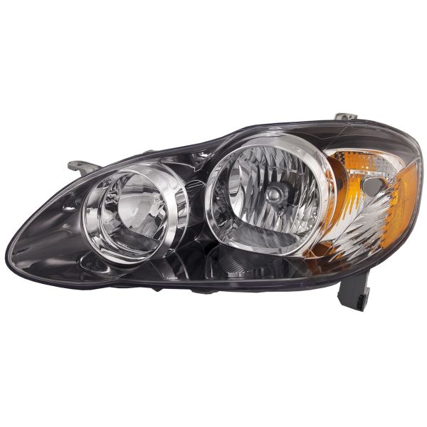 Headlight Halogen Black Housing Left Fits Driver 2005-2008 Toyota Corolla S/XRS