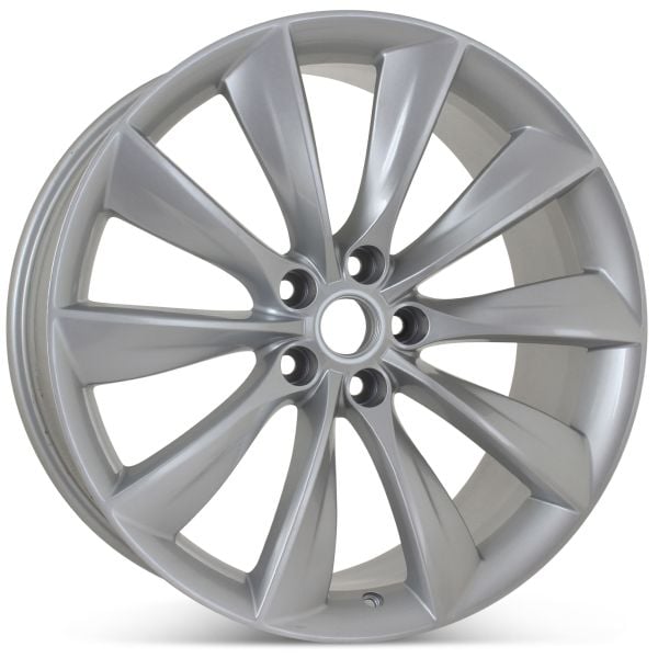 Open Box 21" x 9" Rear Wheel for Tesla Model S 2012-2017 Silver Rim 97095