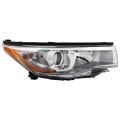 Headlight w/Smoked Chrome Accent CAPA Certified Right Passenger Fits 2014-2016 Toyota Highlander Hybrid