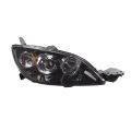 Headlight Halogen Non-Turbo Halogen Right Passenger CAPA Certified Fits 2004-2009 Mazda 3 Hatchback