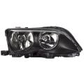 Halogen Headlight w/Black Bezel Right Passenger Side Fits 2002-2005 BMW 3-Series 4-Door Sedan/Wagon 02-05 320i 325i 325xi 330i 330xi