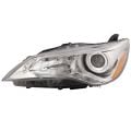 Headlight Halogen Chrome Housing 4Dr Sedan Driver Left Fits 2015-2017 Toyota Camry LE XLE Hybrid