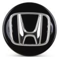 OE Genuine Honda Center Cap Black with Chrome Logo CAP6089