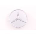 OE Genuine Mercedes Center Cap Silver W/ Chrome Logo CAP6192